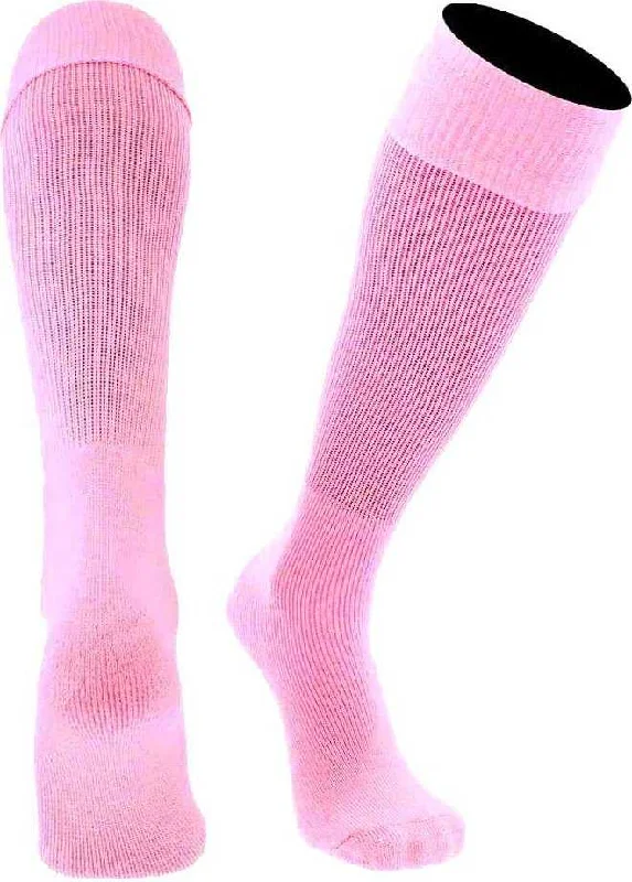 Edgy Sock for Women-TCK Multisport Acrylic Knee High Tube Socks - Baby Pink