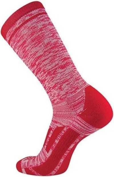 Kawaii Sock for Women-TCK Heather Crew Socks - Scarlet White