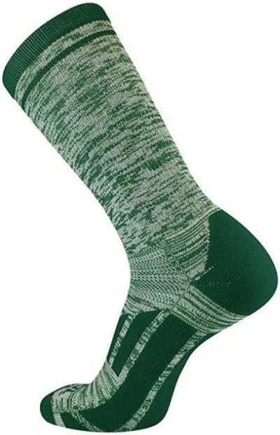 Vintage Sock for Women-TCK Heather Crew Socks - Dark Green White