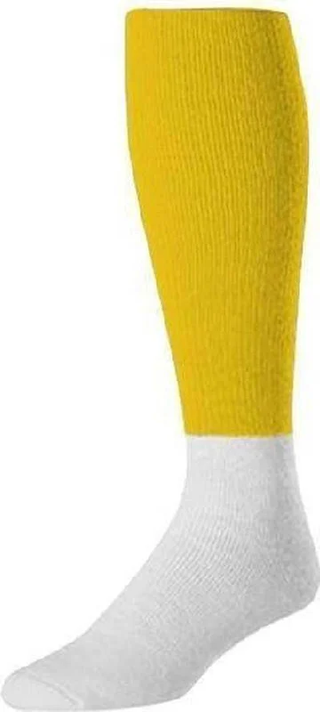 Nerdy Sock for Men-TCK Pro Colored Top / White Football Socks - Gold White