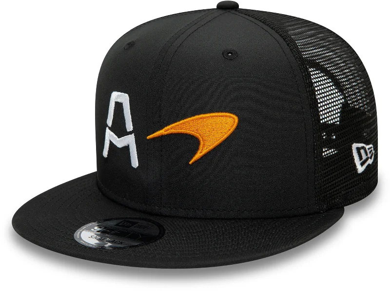 Cowboy Hat for Men-Arrow McLaren Indy Car New Era 9Fifty Essentials Black Snapback Team Cap