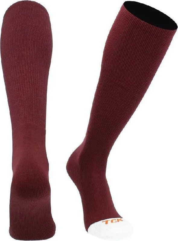 Cotton Sock for Men-TCK Prosport Performance Knee High Tube Socks - Maroon