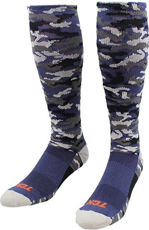 Compression Sock for Men-TCK Woodland Camo Knee High Socks - Navy Camo