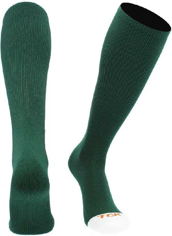 Heavy Duty Sock for Work Boots-TCK Prosport Performance Knee High Tube Socks - Dark Green