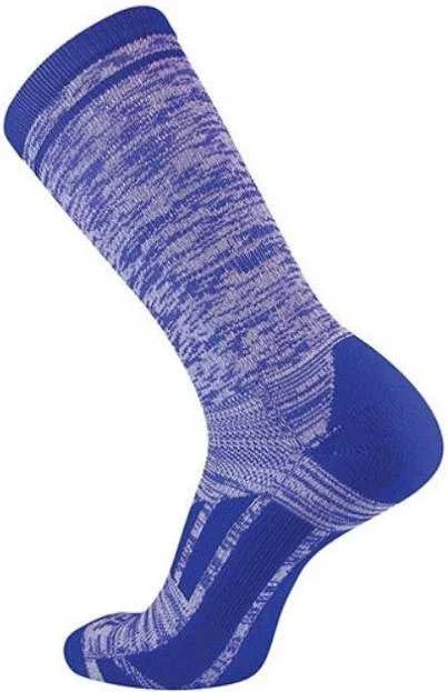 Punk Sock for Women-TCK Heather Crew Socks - Royal White