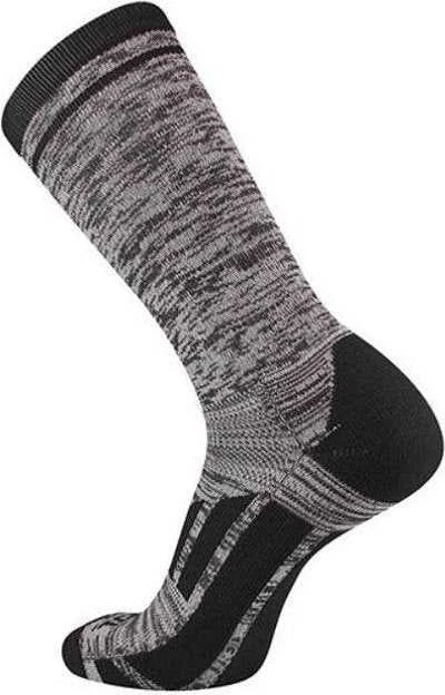 Vintage Sock for Men-TCK Heather Crew Socks - Black White