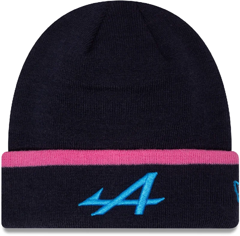 Suede Hat for Women-Alpine F1 New Era Essential Polyana Team Cuff Beanie