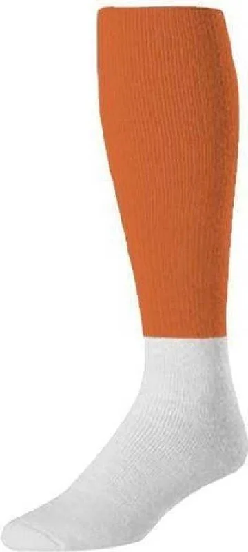 Musician Sock for Men-TCK Pro Colored Top / White Football Socks - Orange White