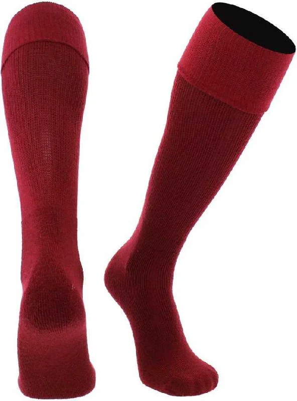 Streetwear Sock for Men-TCK Multisport Acrylic Knee High Tube Socks - Cardinal