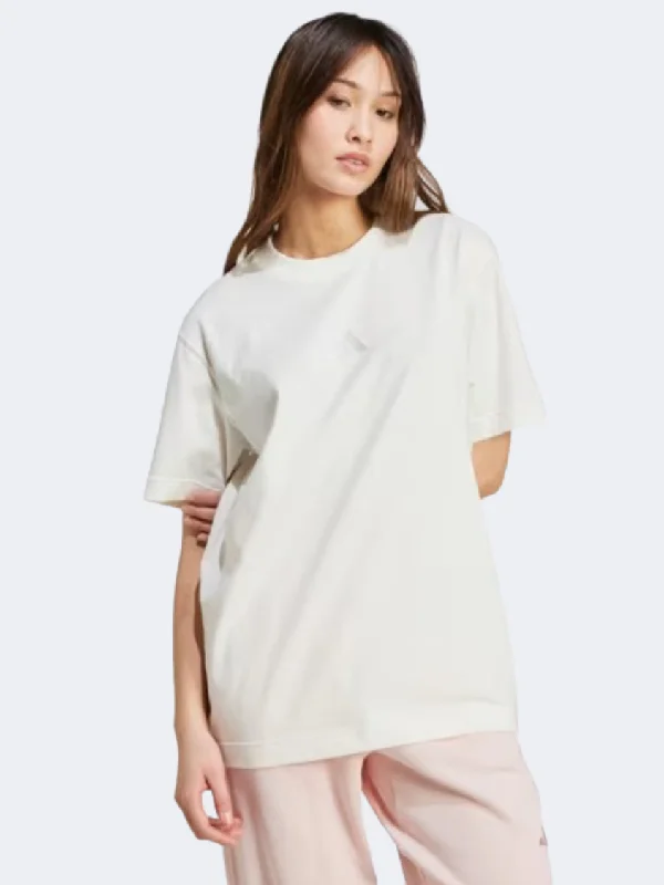 Cotton T-Shirt for Women-Adidas All Szn Women Sportswear T-Shirt Off White