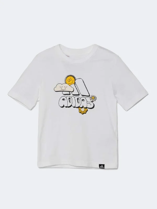 Cotton T-Shirt for Men-Adidas Doodle Pack Little Boys Sportswear T-Shirt White/Yellow