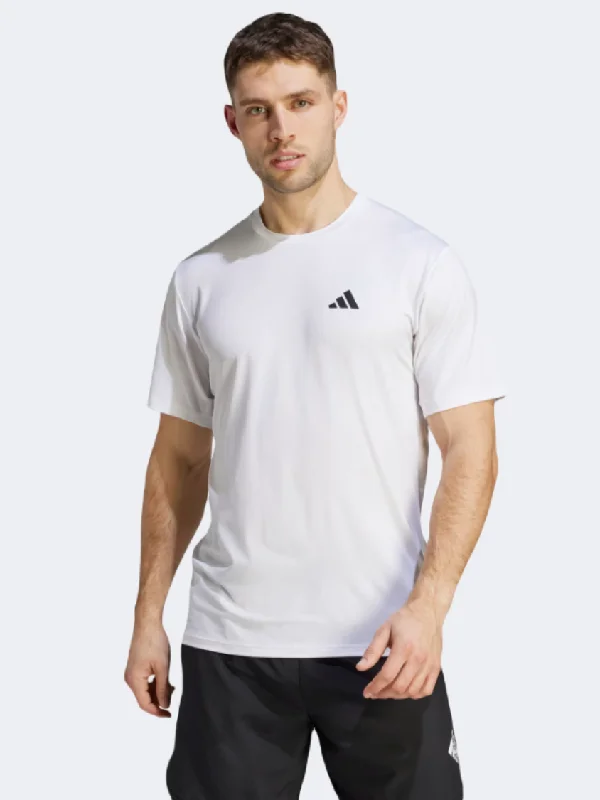 Breathable T-Shirt for Women-Adidas Essential Stretch Men Training T-Shirt White/Black