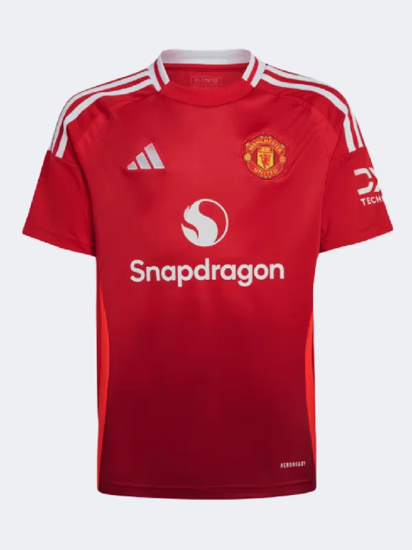 Work T-Shirt for Women-Adidas Mu Fc Home Kids-Unisex Football T-Shirt Red