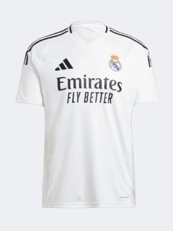 Military T-Shirt for Men-Adidas Real Madrid Home Men Football T-Shirt White/Black