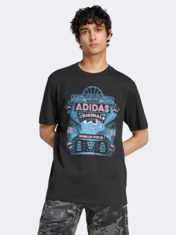 Slim Fit T-Shirt for Men-Adidas Street 4 Men Original T-Shirt Black