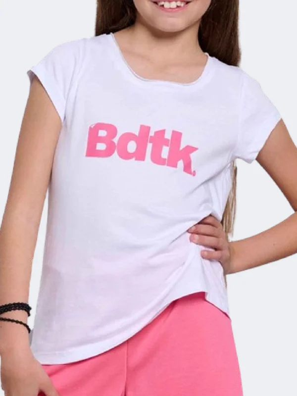 Indie T-Shirt for Women-Bodytalk Girls Lifestyle T-Shirt White/Pink