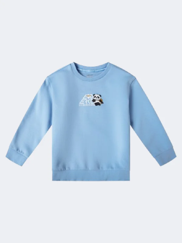 Long Sleeve Casual Shirts-Erke Little-Boys Lifestyle Sweatshirt Blue