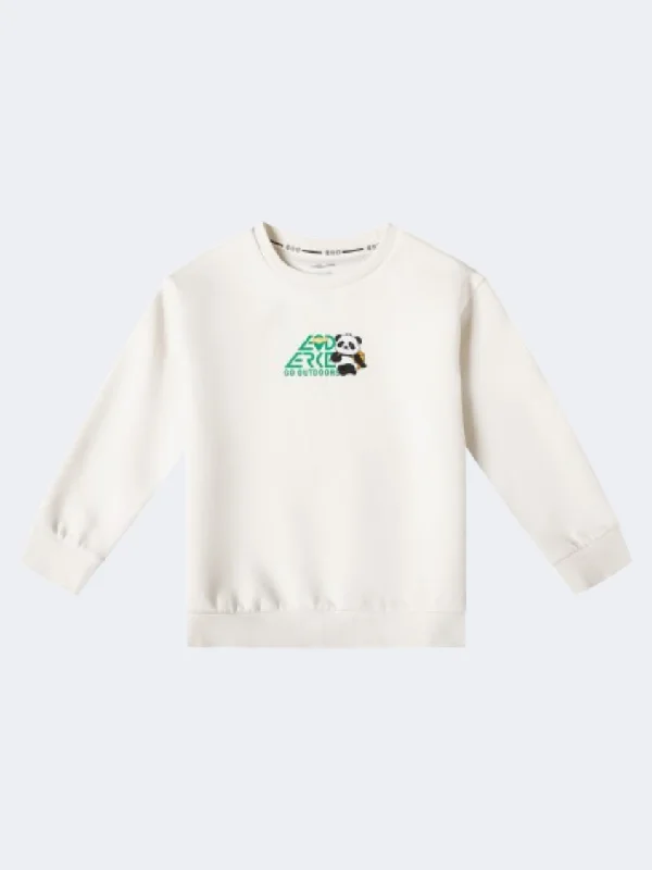 Long Sleeve Relaxed Fit Shirts-Erke Little-Boys Lifestyle Sweatshirt Glacier White