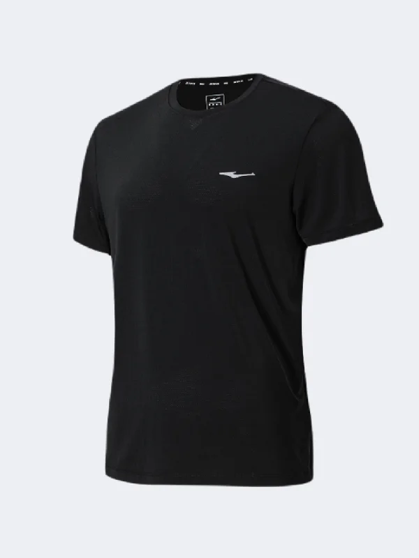 Printed T-Shirt for Men-Erke Men Running T-Shirt Black