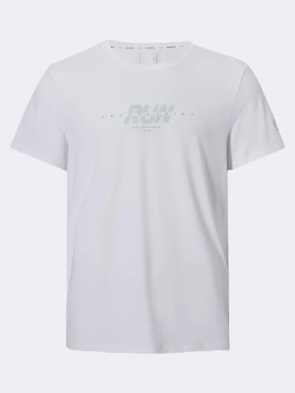 New Year T-Shirt for Men-Erke Men Running T-Shirt White/Black