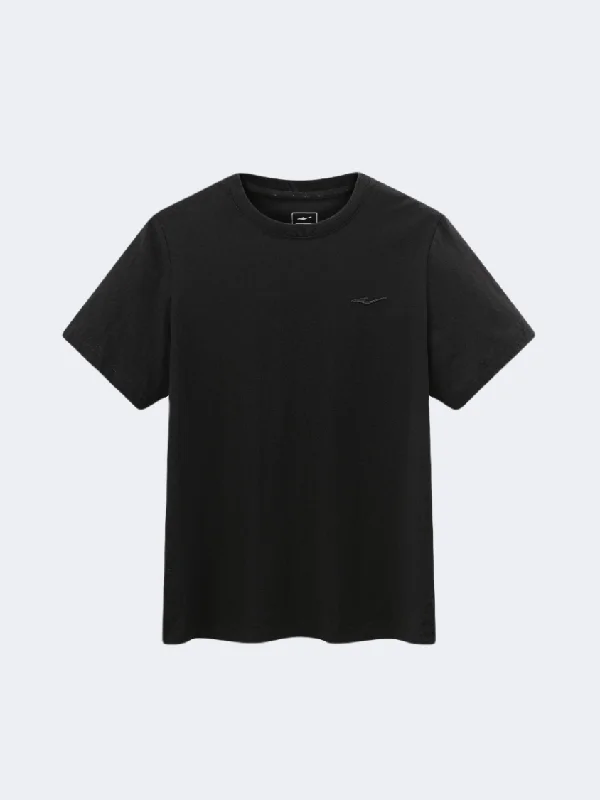 Striped T-Shirt for Men-Erke Men Training T-Shirt Black