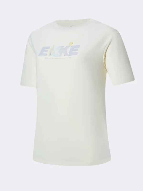 Easter T-Shirt for Men-Erke Women Lifestyle T-Shirt Jelly White/Lilac