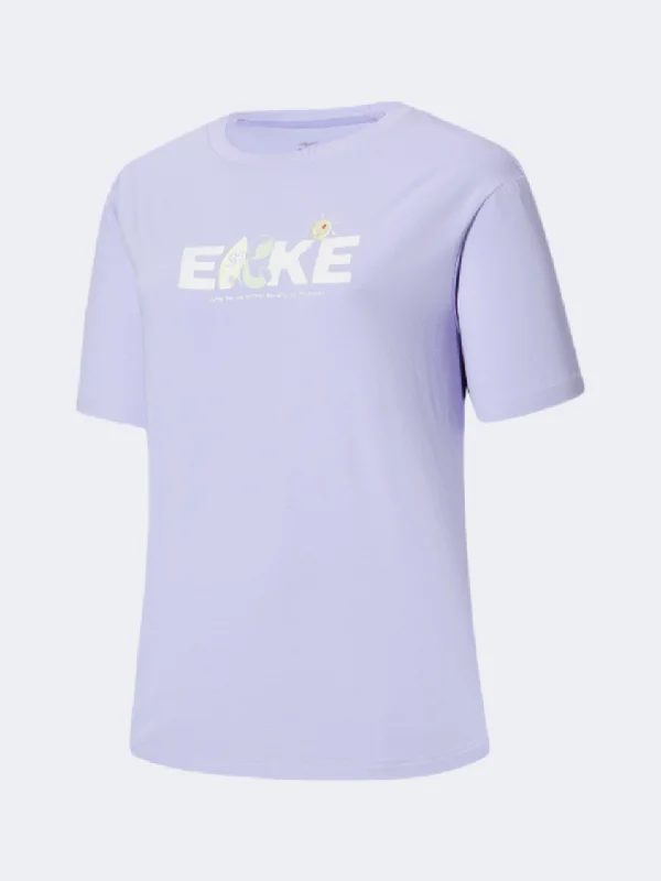 Thanksgiving T-Shirt for Women-Erke Women Lifestyle T-Shirt Sea Mist Purple