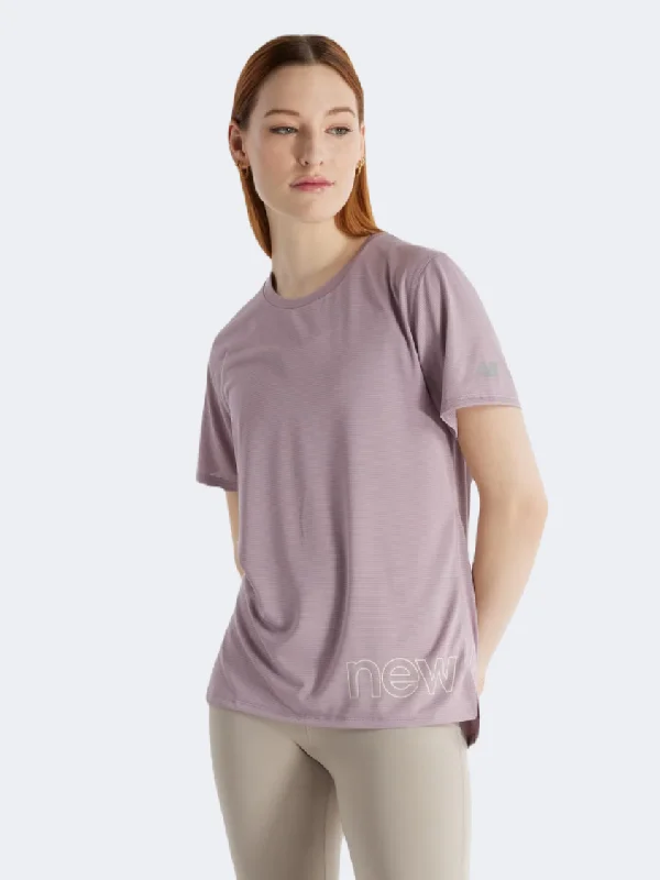 Outdoor T-Shirt for Men-New Balance Sport Essentials Graphic Women Performance T-Shirt Ice Wine