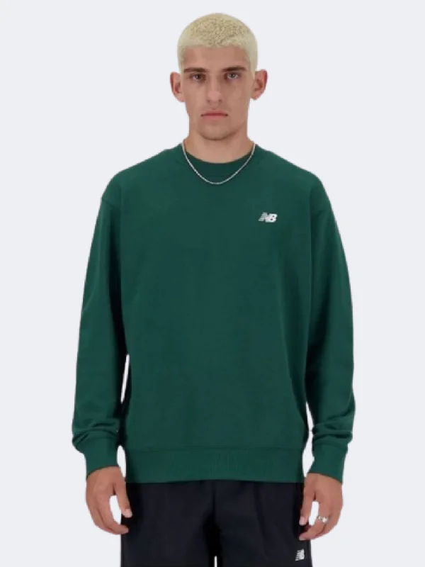 Long Sleeve Layering Shirts-New Balance Sport Essentials Men Lifestyle Sweatshirt Nightwatch Green