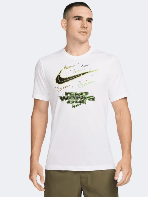 Tennis T-Shirt for Men-Nike Df Lykyk Men Training T-Shirt White/Green