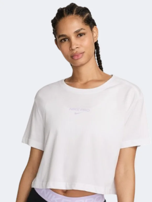 Work T-Shirt for Women-Nike Df Pro Women Training T-Shirt White