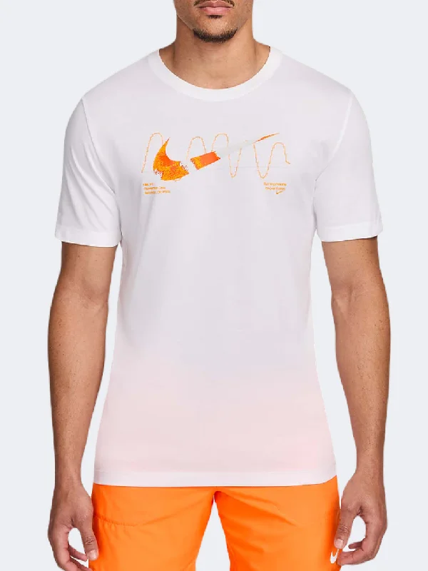 Formal T-Shirt for Women-Nike Iykyk Graphic Men Running T-Shirt White/Orange