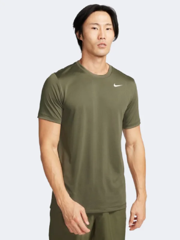 Minimalist T-Shirt for Women-Nike Legend Reset Men Training T-Shirt Olive/White