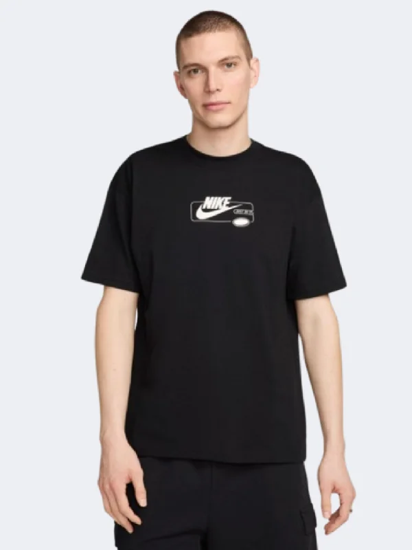 Running T-Shirt for Women-Nike Sportswear M90 Oc Graphic Pk4 Men Lifestyle T-Shirt Black/Grey