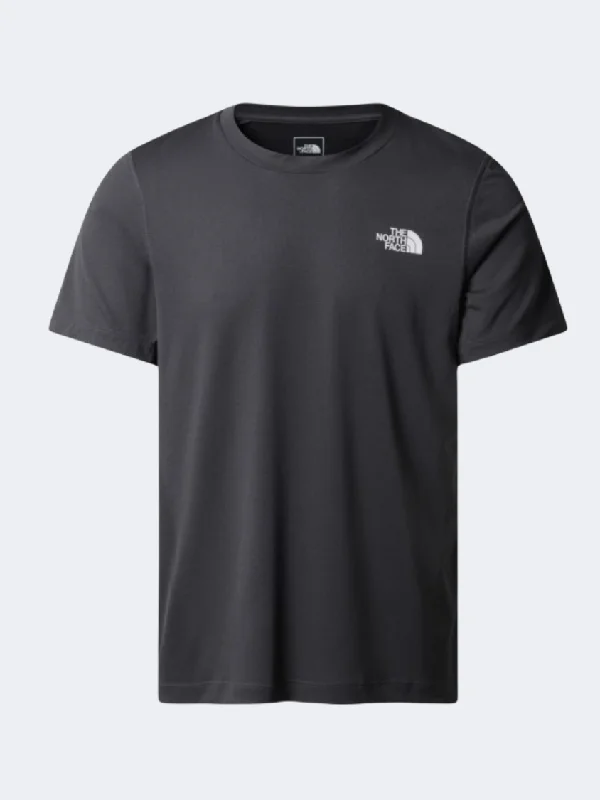 Embroidered T-Shirt for Women-The North Face Lightbright Men Hiking T-Shirt Asphalt Grey/Black