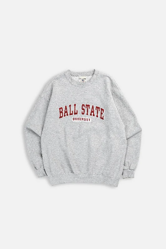 Long Sleeve Jewish Shirts-Vintage Ball State University Sweatshirt - M