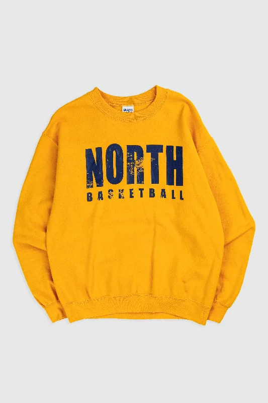 Long Sleeve Golf Shirts-Vintage North Basketball Sweatshirt - M