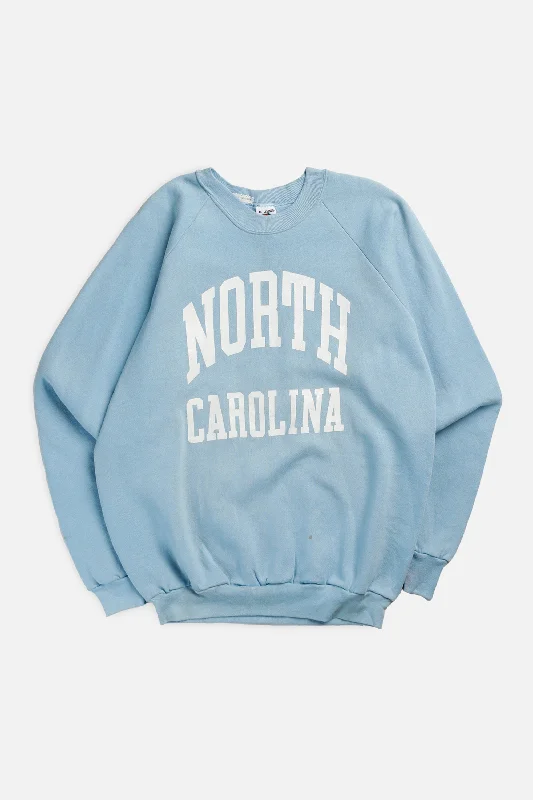 Long Sleeve Valentine's Day Shirts-Vintage North Carolina Sweatshirt - L