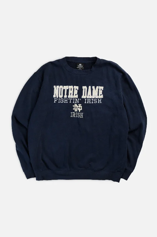 Long Sleeve Fourth of July Shirts-Vintage Notre Dame Fighting Irish Sweatshirt - XL