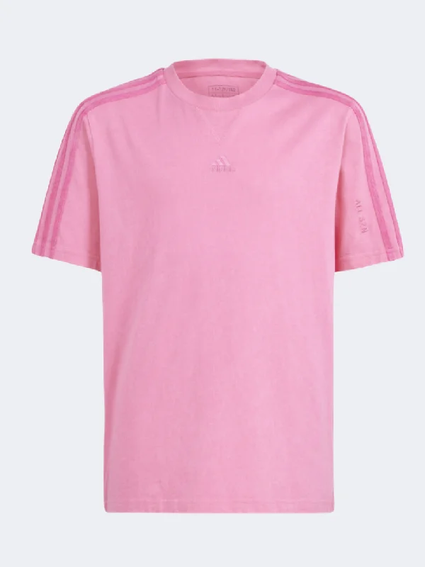 Christmas T-Shirt for Women-Adidas All Szn Girls Sportswear T-Shirt Pink