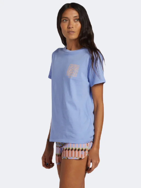 College T-Shirt for Men-Billabong Adventure Division Women Lifestyle T-Shirt Cosmic Blue