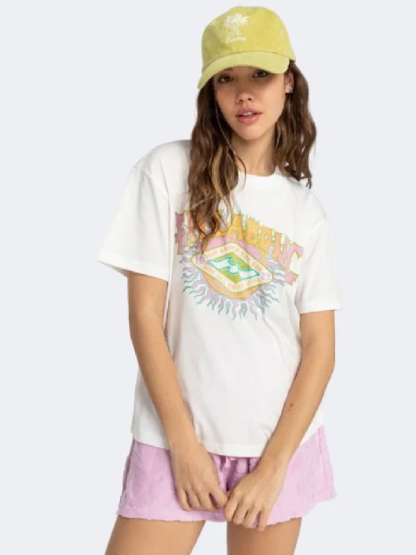 UV Protection T-Shirt for Women-Billabong Around The Sun Women Lifestyle T-Shirt Salt Crystal