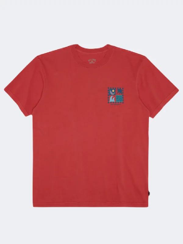 Plain T-Shirt for Women-Billabong Boxed In Boys Lifestyle T-Shirt Coral