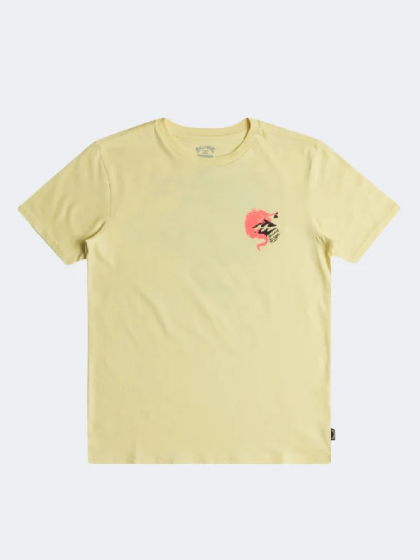 Sleep T-Shirt for Men-Billabong Iguana King Boys Lifestyle T-Shirt Yellow