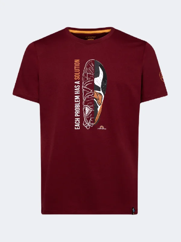 Hunting T-Shirt for Women-La Sportiva Solution Men Climbing T-Shirt Sangria