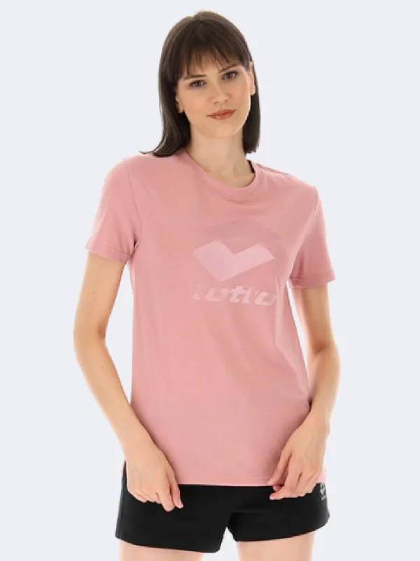 Polyester T-Shirt for Women-Lotto Smart Iv Women Lifestyle T-Shirt Pink