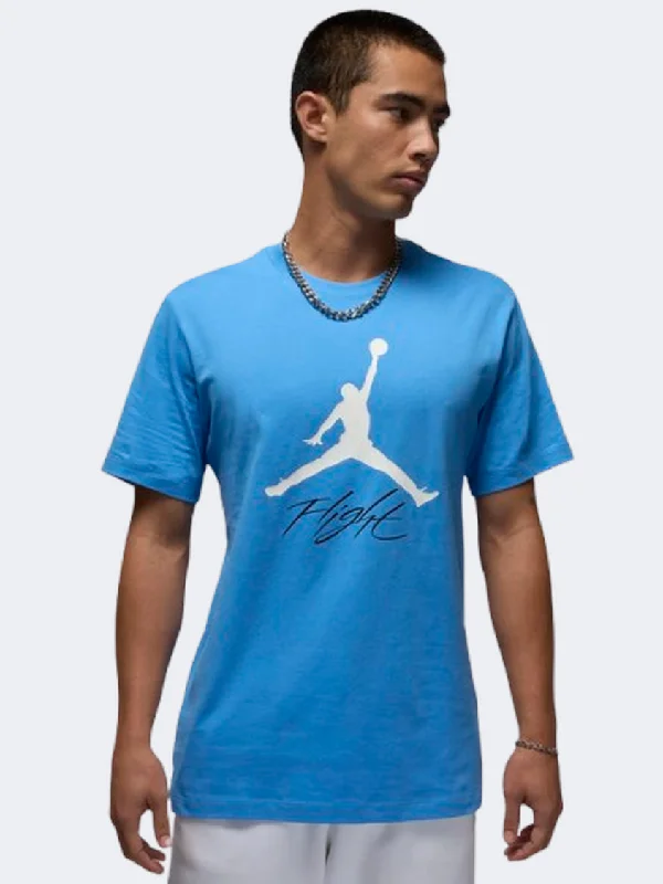 Luxury T-Shirt for Men-Nike Jordan Jumpman Flight Men Basketball T-Shirt Blue/White