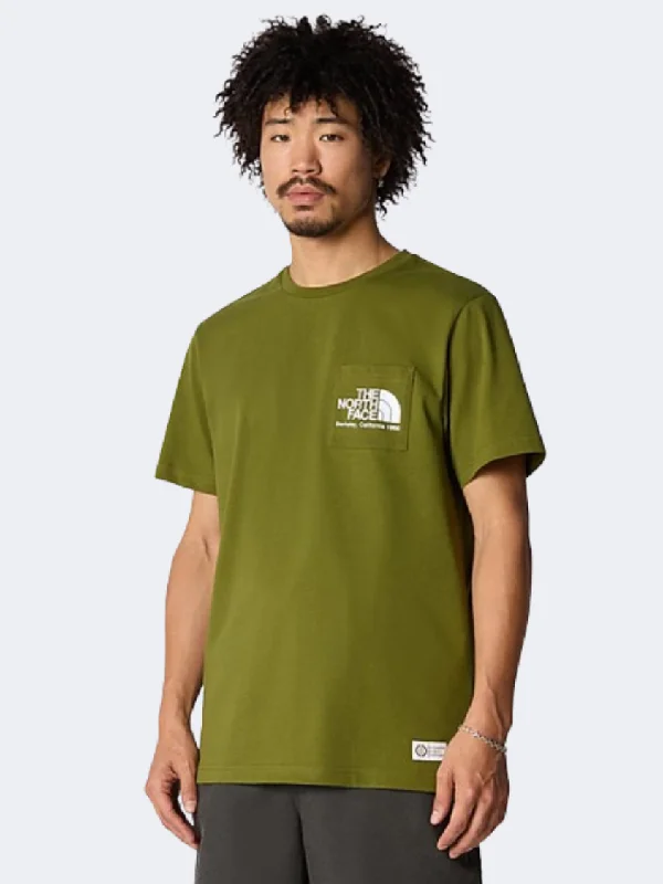 Easter T-Shirt for Men-The North Face Bekerley California Pocket Men Lifestyle T-Shirt Forest Olive