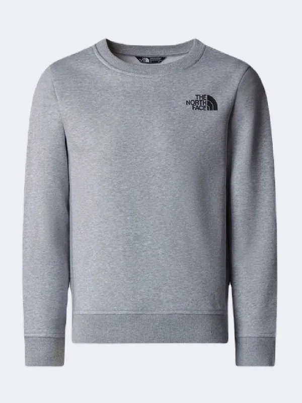 Long Sleeve Hoodies-The North Face Redbox NSE Kids Lifestyle Sweatshirt Grey Heather