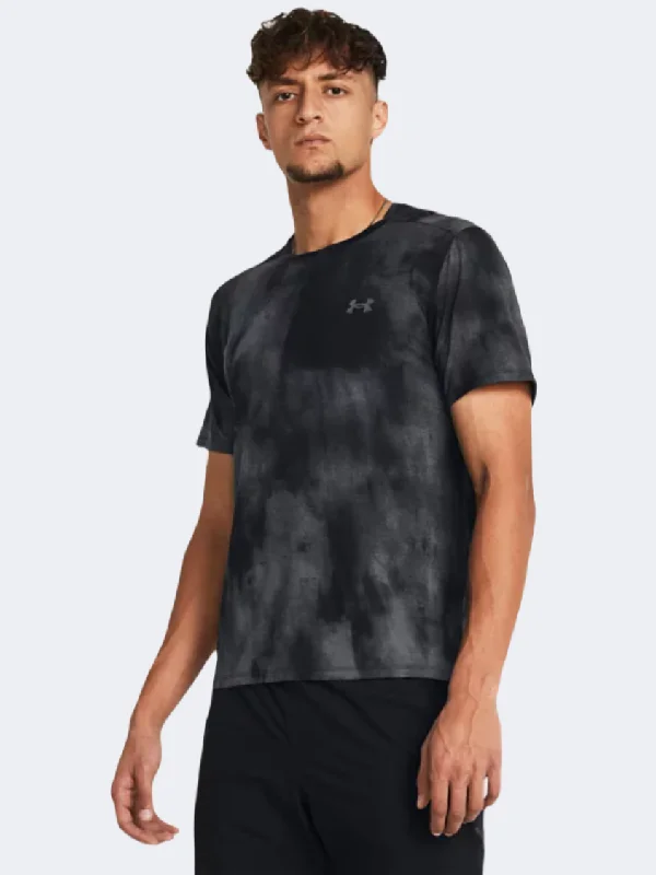 Custom T-Shirt for Women-Under Armour Laser Wash Men Running T-Shirt Black/Castlerock